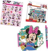 Disney Minnie Mouse - Stickerset - Notitieboekje - Pen - 2 stickervellen - Cadeauset