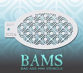 Bad Ass Stencil Nr. 2024 - BAM2024 - Schmink sjabloon - Bad Ass mini - Geschikt voor schmink en airbrush