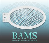 Bad Ass Stencil Nr. 1211 - BAM1211 - Schmink sjabloon - Bad Ass mini - Geschikt voor schmink en airbrush