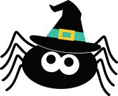 Raam / Muur / Deur / Indoor sticker - halloween herbruikbare sticker - halloween monster - heksenspin - spinnetjes