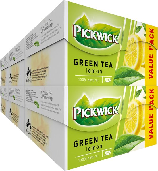 Pickwick Lemon Groene Thee Voordeelverpakking - 6 x 40 Zakjes