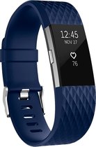 HIPFIT Siliconen bandje - Fitbit Charge 2 - Donker blauw - Large