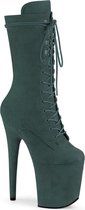 Pleaser Plateau Laarzen -41 shoes- FLAMINGO-1050FS Paaldans schoenen Groen