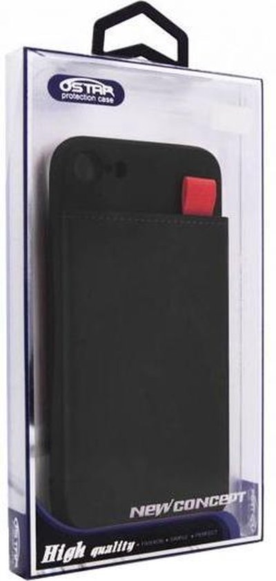 Apple iPhone 7/8 Zwart Lederen Ostar hoesje/case met Pasjeshouder - Ostar
