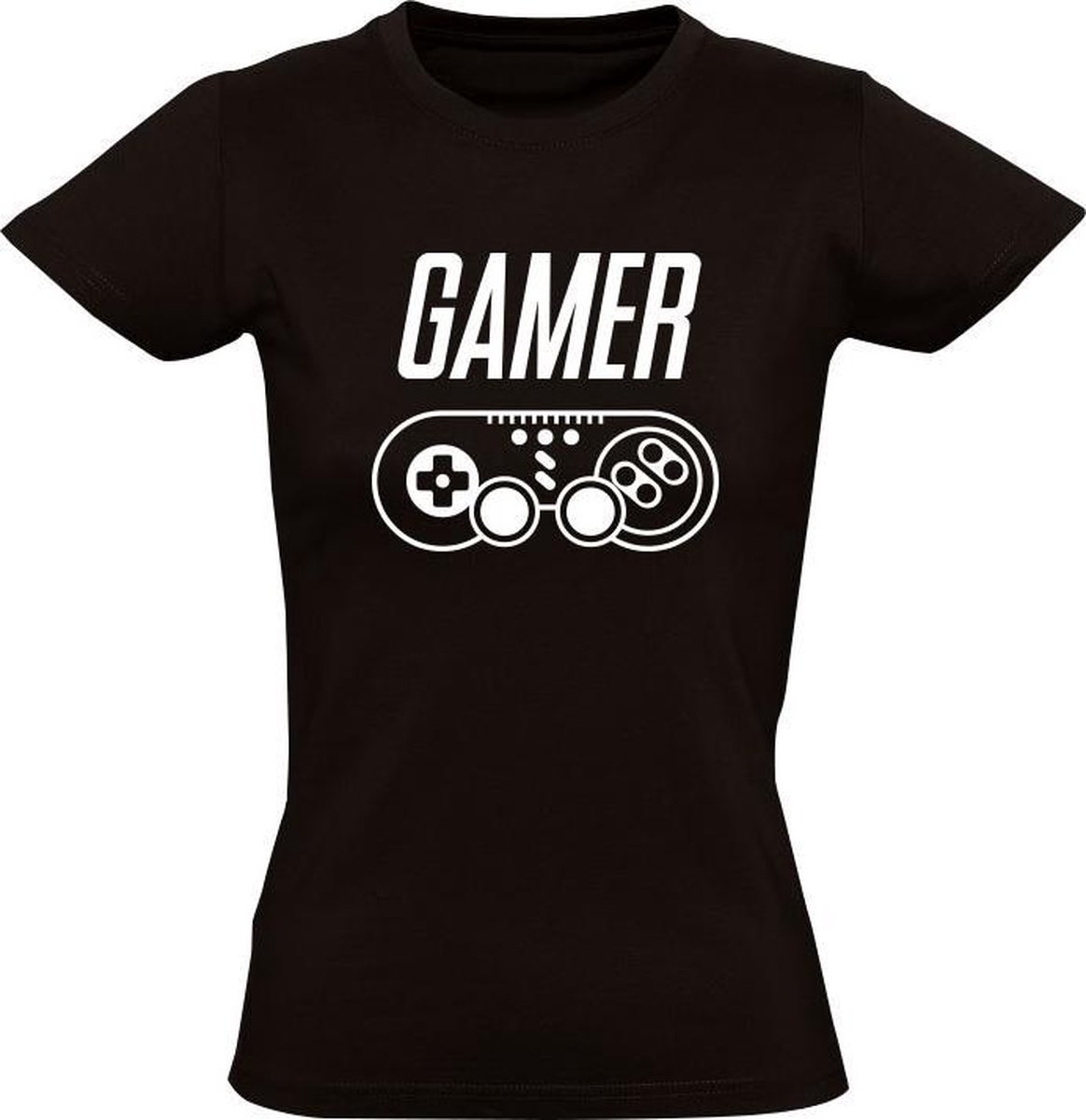 Gamer Dames t-shirt | Zwart | Joystick | Controller | Game Console | Computerspel | Game Computer | Videogame | Videospel