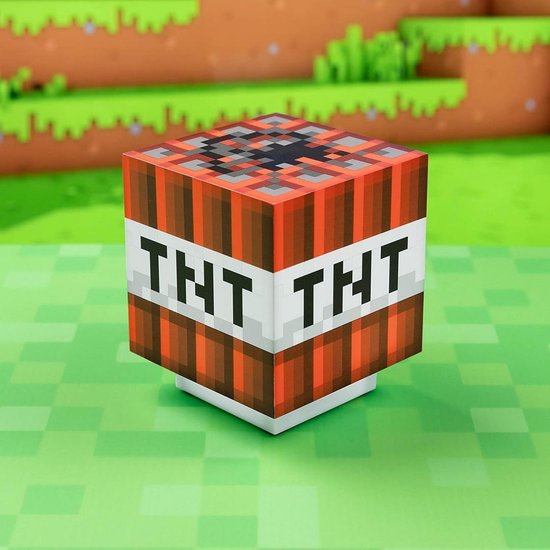 Paladone Minecraft Nachtlamp - TNT Box Icon Light - 3D Lamp - Met TNT Geluid van Merkloos — afbeelding 4