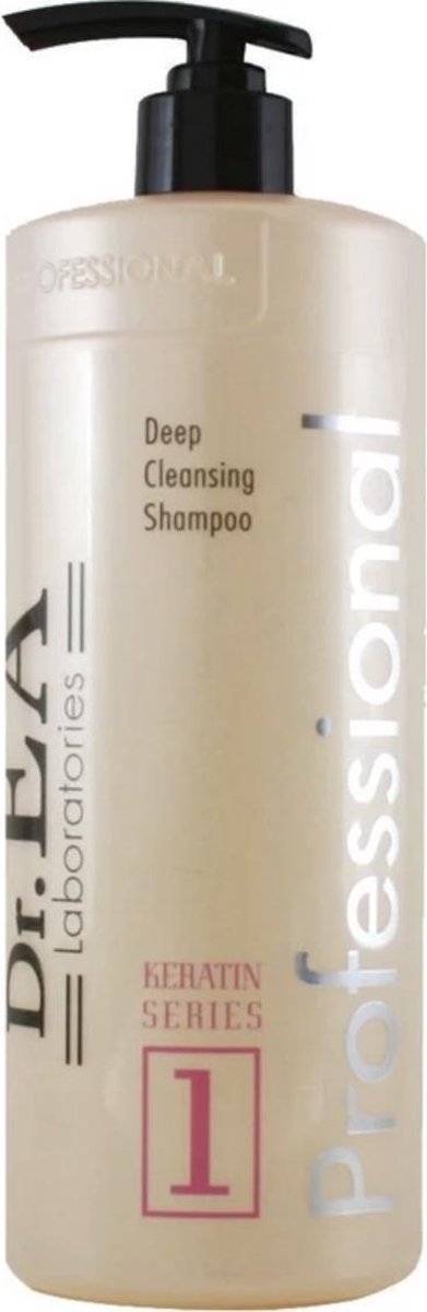 Dr EA Laboratories | Braziliaans Keratine Behandeling| Brazilian Hair Straightening Treatment Shampoo | Diep Reinigende Shampoo | Behandeling Serie 1 | 1000 ML | Pomp