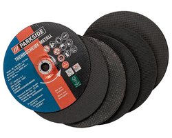 PARKSIDE® doorslijp- en voorbewerkingsbladen Haakse Slijper 230mm , 6 stuks - Materiaal: hoofdschild: staal Aantal omwentelingen: max. 6600 min⁻¹ / max. 80 m / s Bijzonderheden: ontworpen voor standaard haakse slijpers, incl. Bosch, Black & Decker