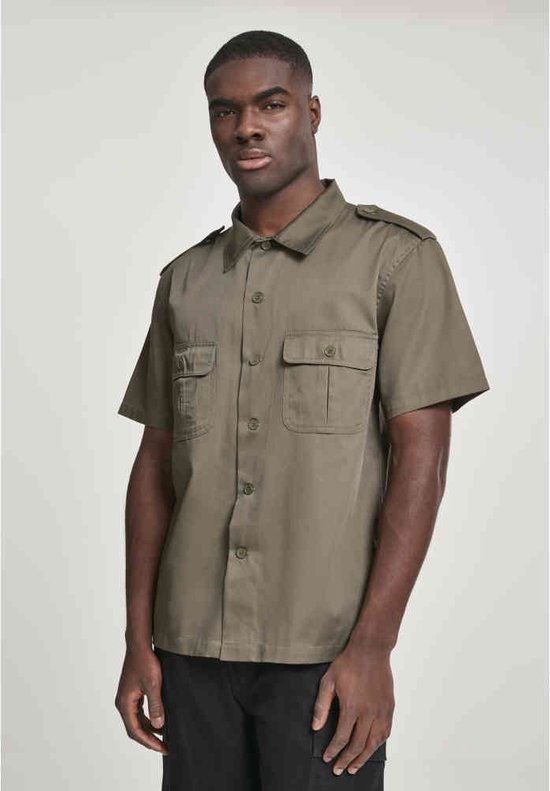Urban Classics Overhemd -4XL- US Hemd 1/2 Groen