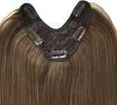 V-part haarstuk haarextensions 100 gram kleur 8 Natuur as bruin van human hair