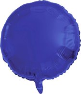 Folat - Folieballon Rond Mat Blauw - 45 cm