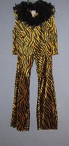 verkleedkleding 1108, zebra zonder mouw, volwassenen, goud, maat 38