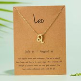 WiseGoods Luxe Leeuw Sterrenbeeld Ketting - Zodiac Hanger - Leo - Astrologisch Sieraad - Damen & Heren Geschenk - Goudkleurig