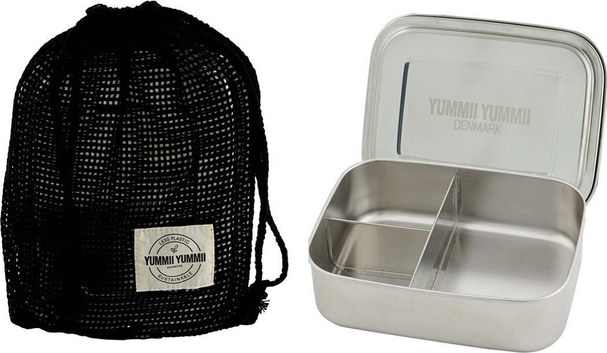 Yummii Yummii - Bento Lunchbox - Large -3 - RVS - Stainless Steel