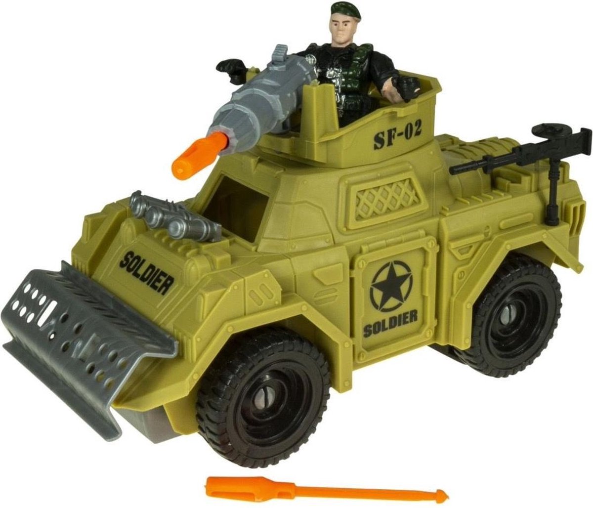 Special Combat Force - Leger Speelgoed - Army - Soldaatjes – Militair - Speelgoed - Auto - Leger - Wagen - Soldaat – Rijden – Landmacht - Pantserwagen Speelset – Kinderen