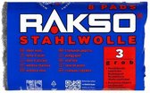 RAKSO staalwol - 8 pads - 3 Grof