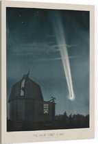 The Great Comet of 1881, Étienne Léopold Trouvelot - Foto op Canvas - 75 x 100 cm