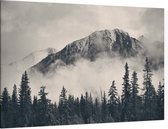 Misty Mountain Forest - Foto op Canvas - 150 x 100 cm