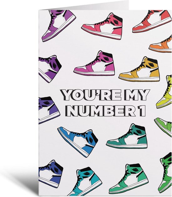 Kaart - You Are My Number One - Liefde - Sneaker - Verjaardag - Vriend -  Vriendin -... | bol.com