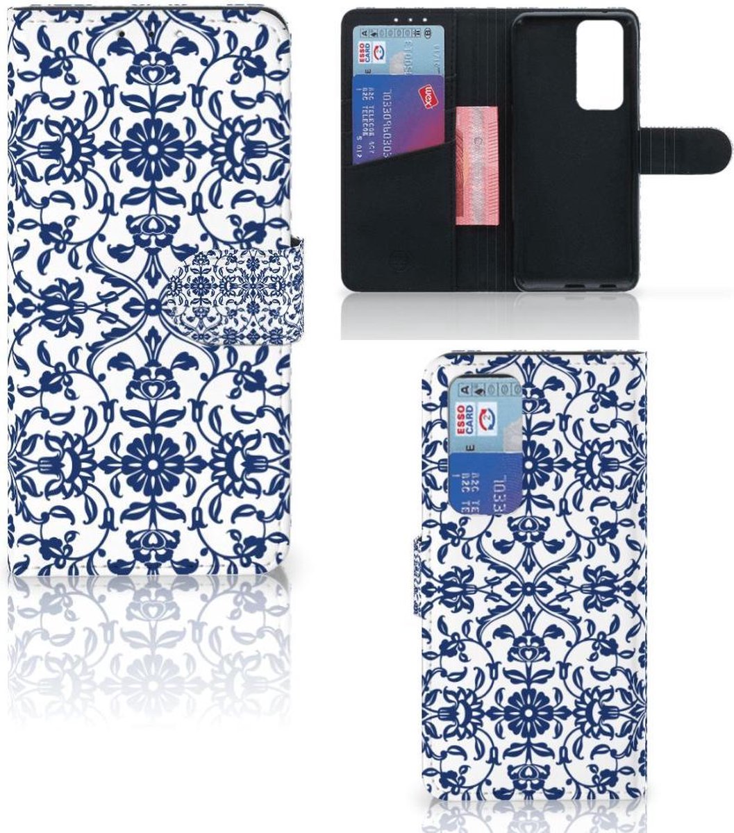 OPPO Find X3 Neo 5G Hoesje Flower Blue