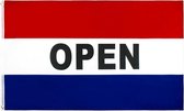 Nederlandse OPEN Vlag - Grote Nederland Open Flag - Hollandse Driekleur Vlaggenmast Vlag - Gemaakt Van 100% Polyester - UV & Weerbestendig - Met Versterkte Mastrand & Messing Ogen