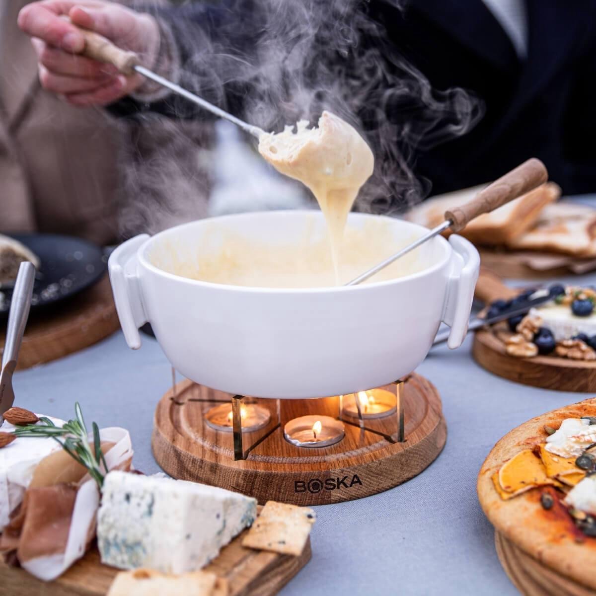 Boska Candlelight Fondue Twinkle - Voor 1.200 gram Kaasfondue - 1,6 liter – foto 6
