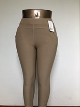 Comfortbroek/Legging - Damesbroek - Hoge taille – BEIGE- Stretch – XL/XXL