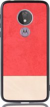 Motorola Moto G7 Power Hoesje - Mobigear - Two-Tone Serie - Hard Kunststof Backcover - Rood - Hoesje Geschikt Voor Motorola Moto G7 Power