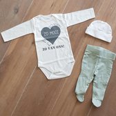 MM Baby  romper met tekst-zwangerschap aankondiging cadeau geboorte meisje jongen set met tekst aanstaande zwanger kledingset pasgeboren unisex Bodysuit | Huispakje | Kraamkado | G
