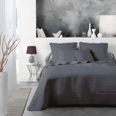 Livetti | Single Pad Bed Sprei | Single Pad Bedspread | 180x200 | Ponpons Dorinette Grijs