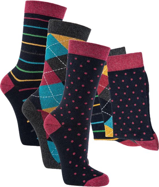 2 Paar trendy katoenen sokken – milieuvriendelijk – naadloos – niet knellend – maat 36/41