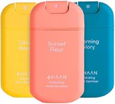 HAAN Hydrating Hand Sanitizer - Handzeep - Desinfecterend - 3pack mix Spray 30ml: Morning Glory, Citrus Noon, Sunset Fleur - Navulbaar