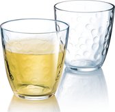 18x Morceaux de verres à eau / verre à boire motif boules transparent 250 ml - Verres à jus