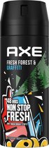 Bol.com Axe Fresh Forest & Graffiti Bodyspray Deodorant - 6 x 150 ml - Voordeelverpakking aanbieding