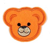 Beer Beren Teddy Strijk Embleem Patch Oranje 5.6 cm / 4.6 cm / Oranje