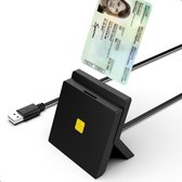 KEYFENCE eID Smart Cardreader - Identiteitskaartlezer - ID Reader - Kaartlezer identiteitskaart - eID kaartlezer - Smart cardreader - USB 2.0 - Windows / Mac / Linux - België