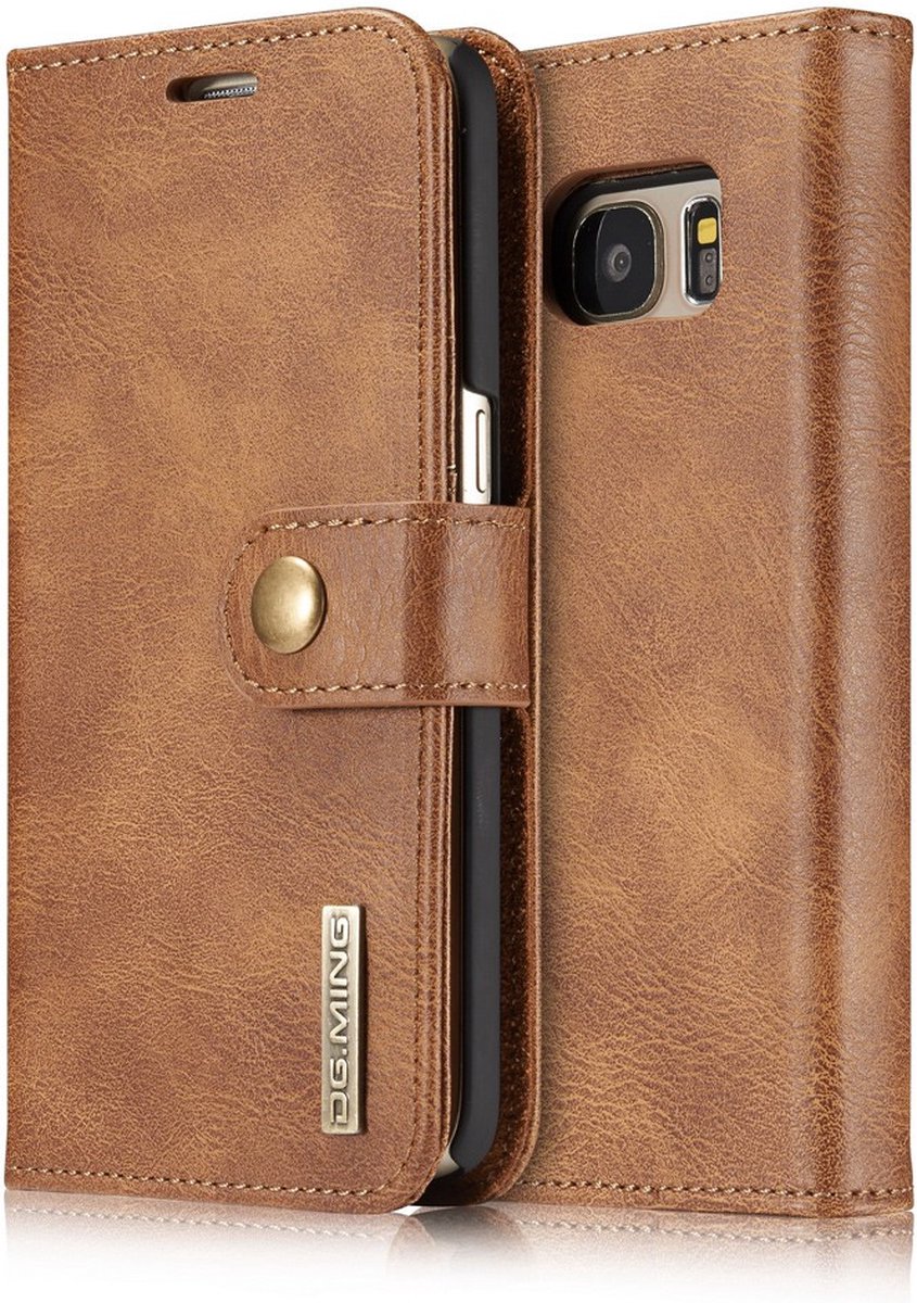 Samsung Galaxy S7 Leren Portemonnee Hoesje - Camel 2-in-1 Cover - DG.Ming