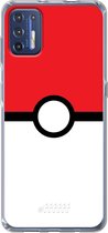 6F hoesje - geschikt voor Motorola Moto G9 Plus -  Transparant TPU Case - Pokeball #ffffff