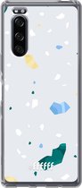 Sony Xperia 5 II Hoesje Transparant TPU Case - Terrazzo N°2 #ffffff