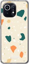 6F hoesje - geschikt voor Xiaomi Mi 11 -  Transparant TPU Case - Terrazzo N°1 #ffffff