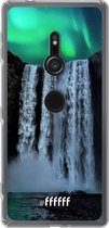 6F hoesje - geschikt voor Sony Xperia XZ2 -  Transparant TPU Case - Waterfall Polar Lights #ffffff