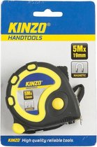 Kinzo rolmaat 5 m| meetlint | Riemclip | handlus | magnetisch