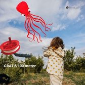✿BrenLux® Windvlieger Octopus- Windvlieger Octopus met GRATIS  100 meter touw - Vlieger met 100 meter lijn - Windvlieger - Strandvlieger - Vlieger Octopus – Vliegeren – Vlieger voor kinderen 