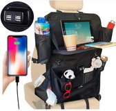 Luxergoods Autostoel Organizer met Tablet Houder- Met uitklapbare laptophouder - Auto Organizer - Reistafel - Voor Kinderen -Nieuw 2021 Model