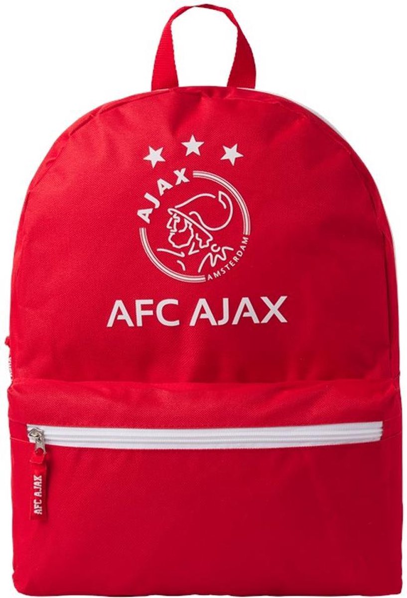 AFC Ajax Rugtas Rugzak Ajax - Rood - 29 x 38 x 12 cm - inclusief voorvak