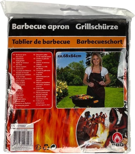 BBQ collection Barbecue schort - Zwart - Koken - Kookschort - Katoen - Sloof - BBQ Collection