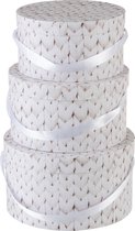 J-Line Set Van 3 Dozen Gebreid Papier Wit/Beige
