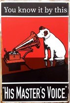 Wandbord Reclamebord - You Know It By This - His Masters Voice