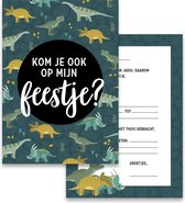 Uitnodigingen kinderfeestje Dino - Verjaardag jongen - Uitnodigingskaarten