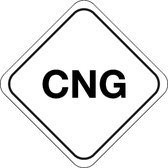 CNG gas bord - kunststof 150 x 150 mm